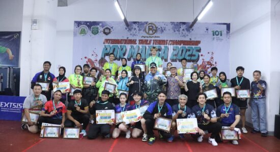 Indonesia Sukses Meraih Tiga Gelar Juara dalam Turnamen Tenis Meja Internasional POR Maesa 2025
