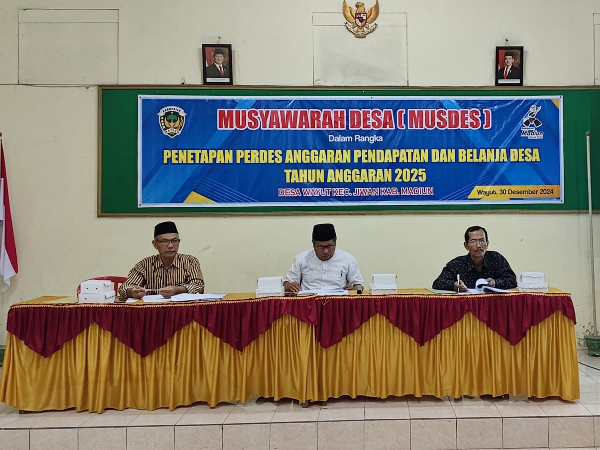 Penetapan Perdes APBDes Tahun 2025 Desa Wayut, BLT Turun Jadi 15% Dari 25%