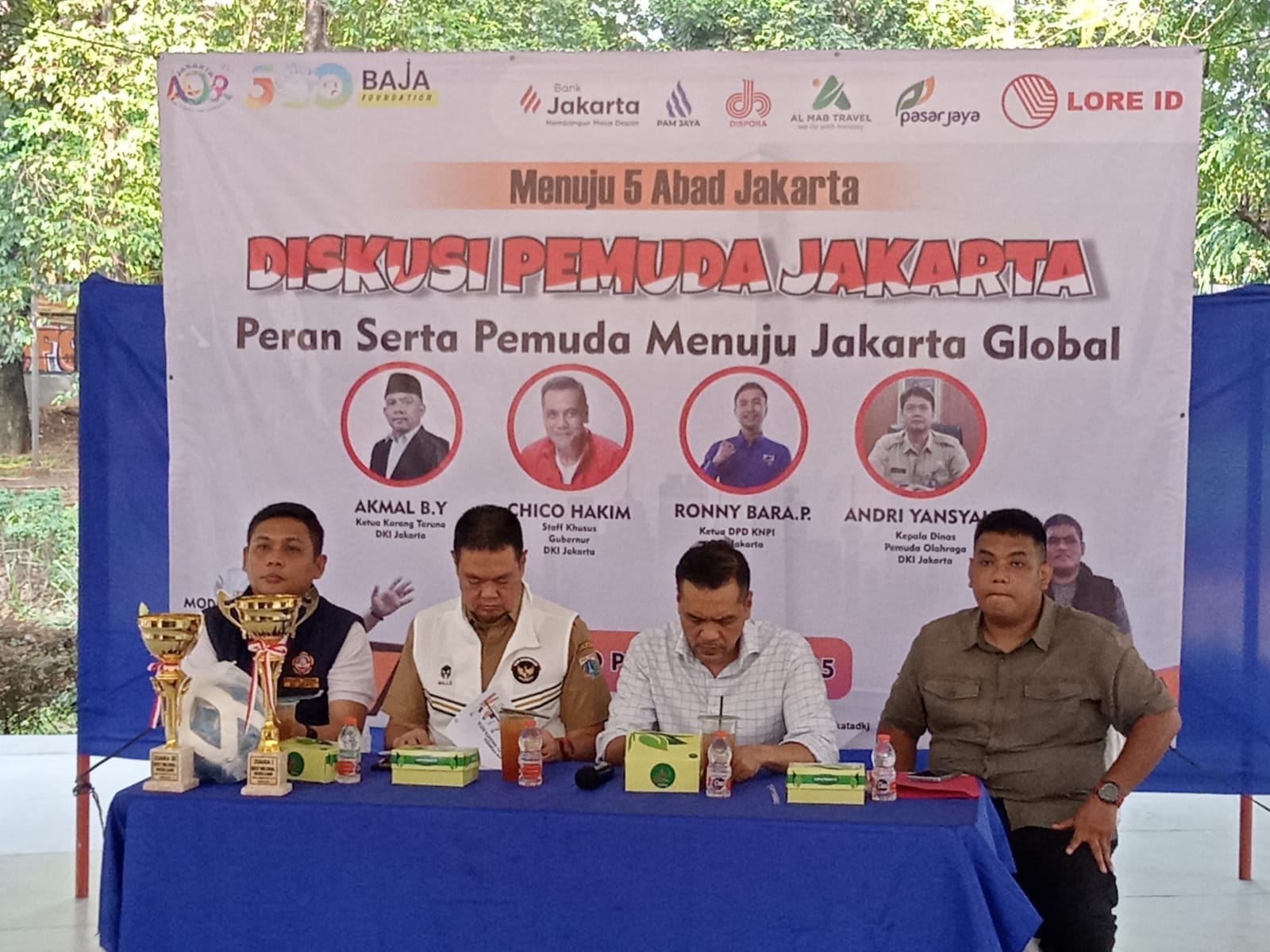 Forum diskusi publik bertema “Peran Serta Pemuda Menuju Jakarta Global” yang diselenggarakan oleh Barisan Jakarta Foundation (BAJA) di Tebet Eco Park, Selasa, 29 Juli 2025.