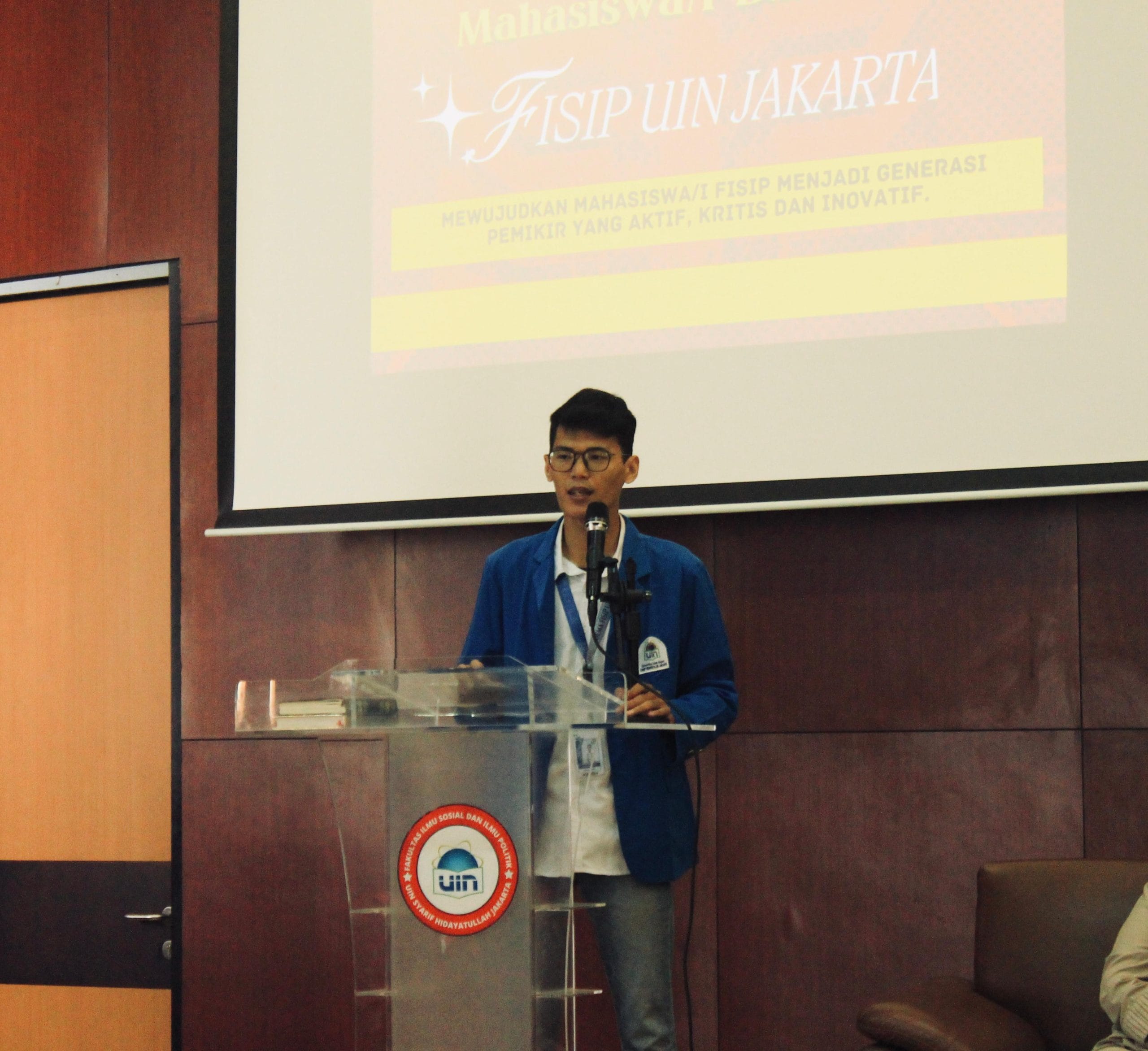 Ketua Dewan Eksekutif Mahasiswa (DEMA) FISIP UIN Syarif Hidayatullah Jakarta periode 2024/2025, Ahmad Husni.